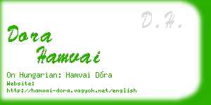 dora hamvai business card