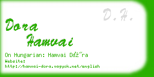 dora hamvai business card